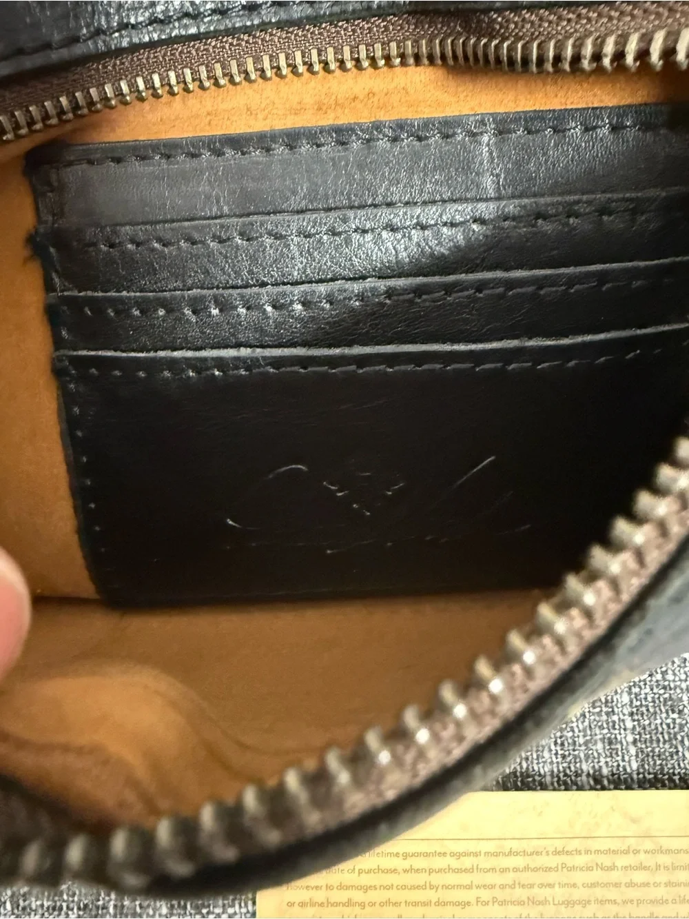 Patricia Nash Turati Black Leather Purse No Crossbody Strap Excellent Condition